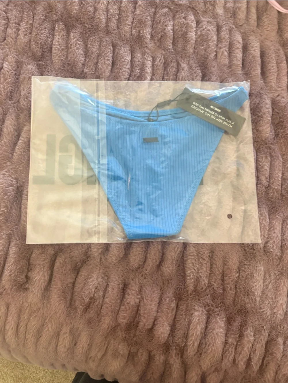triangl swimwear Blue Ribbed Bikini Bottom